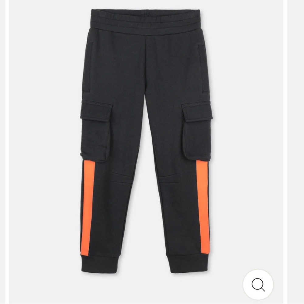 🩶🧡STELLA MCCARTNEY KIDS - JOGGERS WITH ORANGE TAPE 🧡🩶